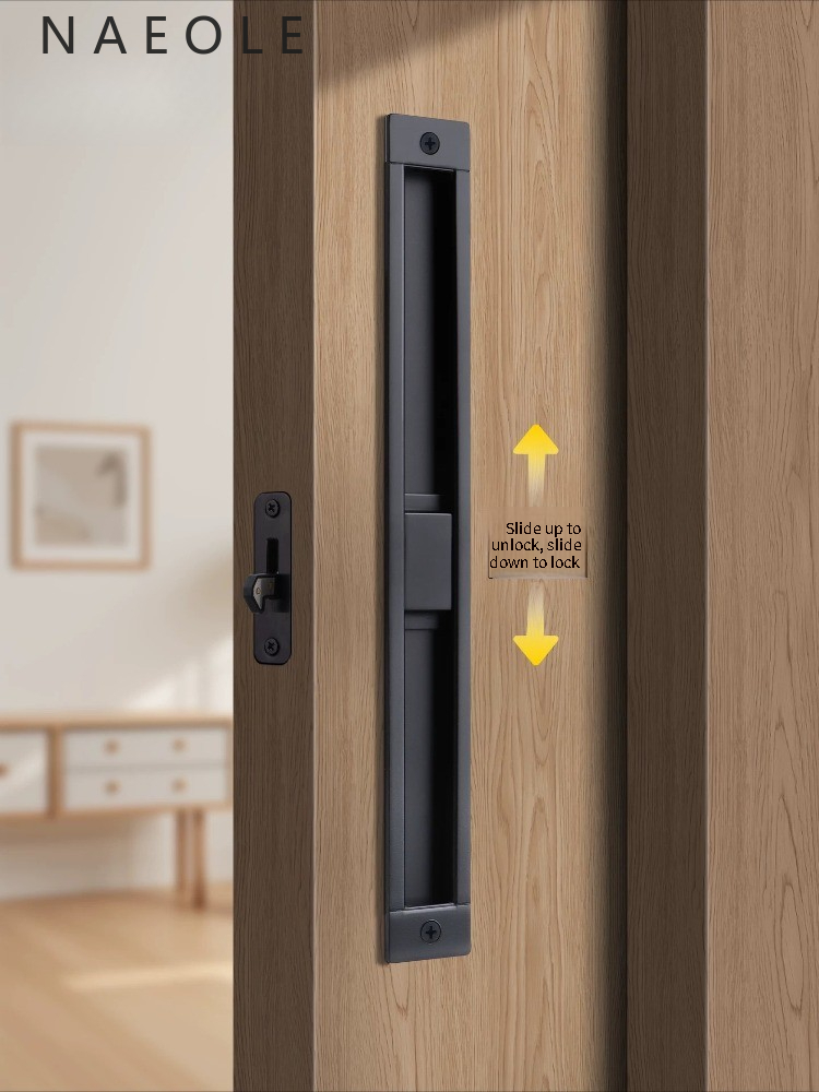 Furniture Sliding Door Hardware - Japanese Style Pocket Sliding Door Lock,