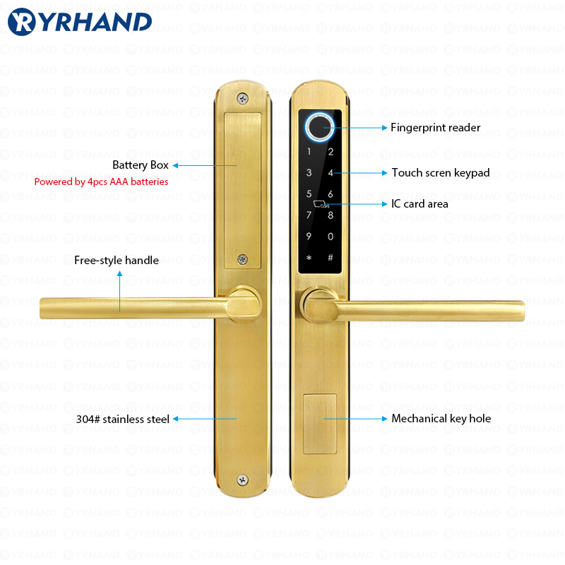 IP66 Gold Stainless steel Slid - Furniture Sliding Door Hardware 评论和价格