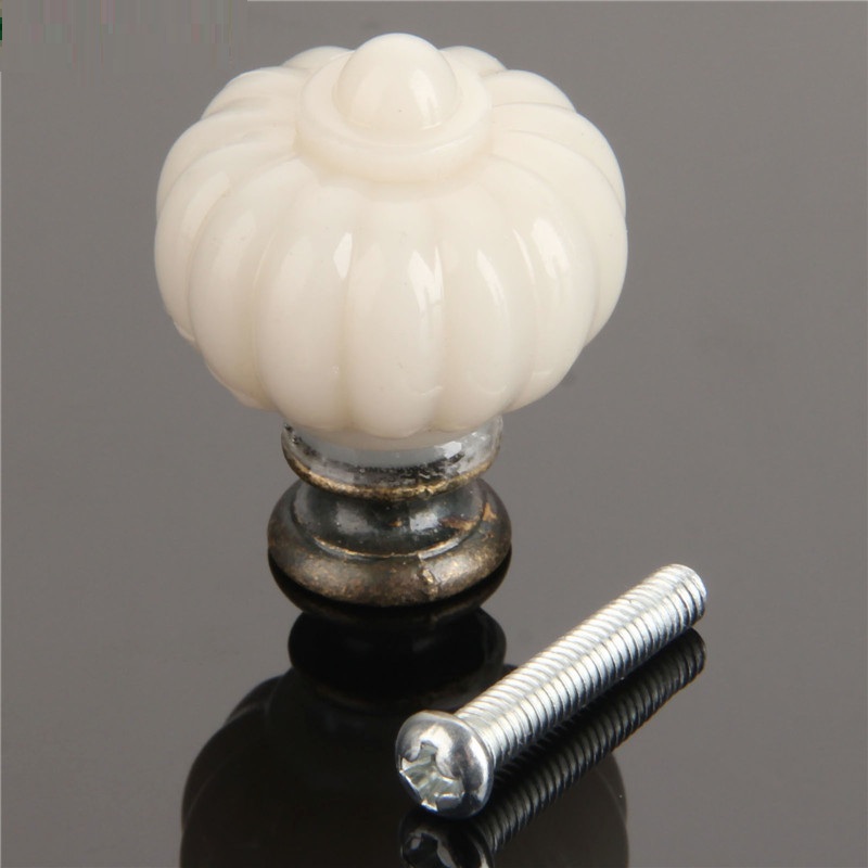 1Pc Acrylic Ivory White Pumpki - Furniture Hardware Knobs 评论和价格