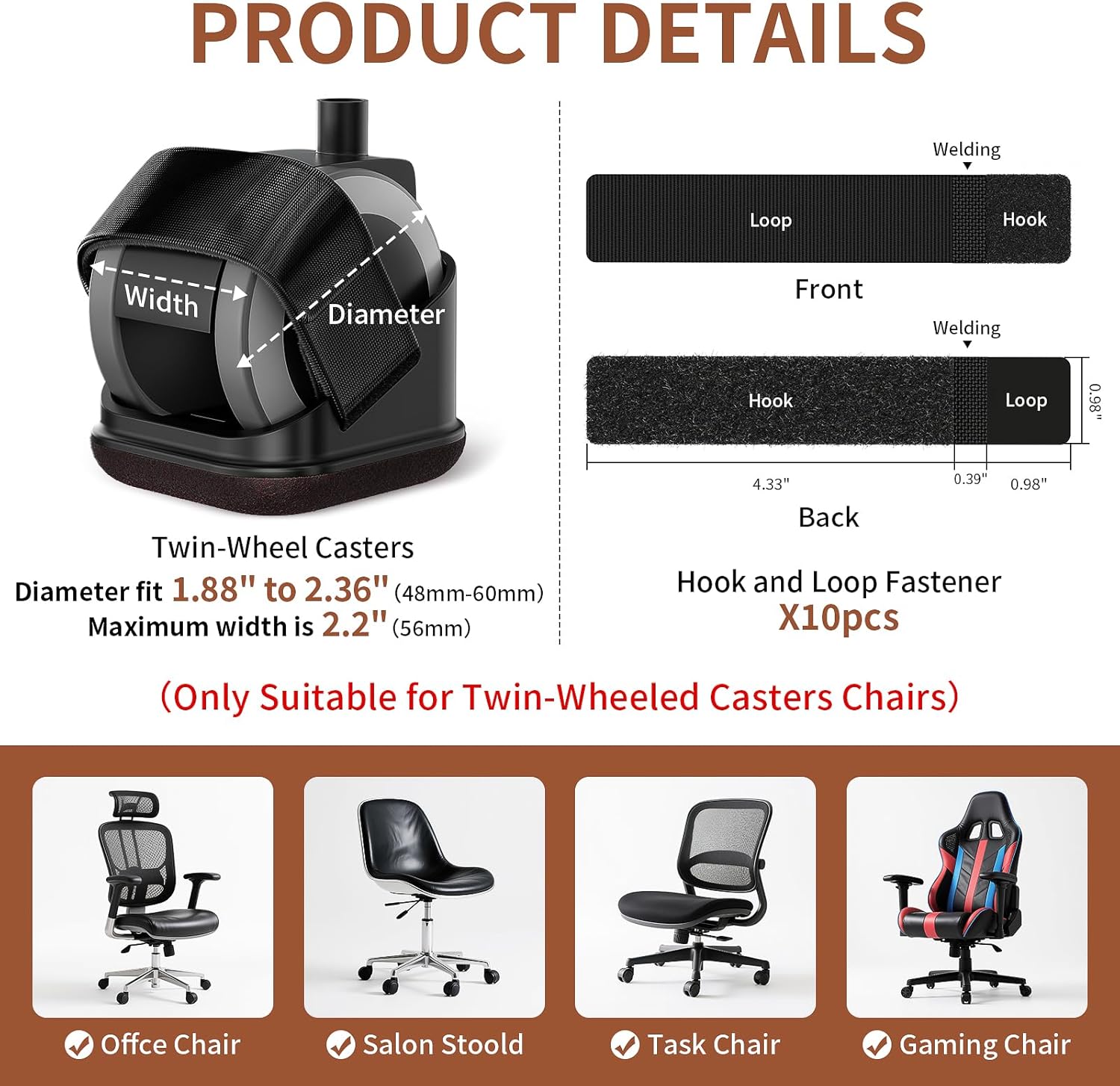 5PCS Chair Leg Protectors Offi - Furniture Hardware Feet 评论和价格