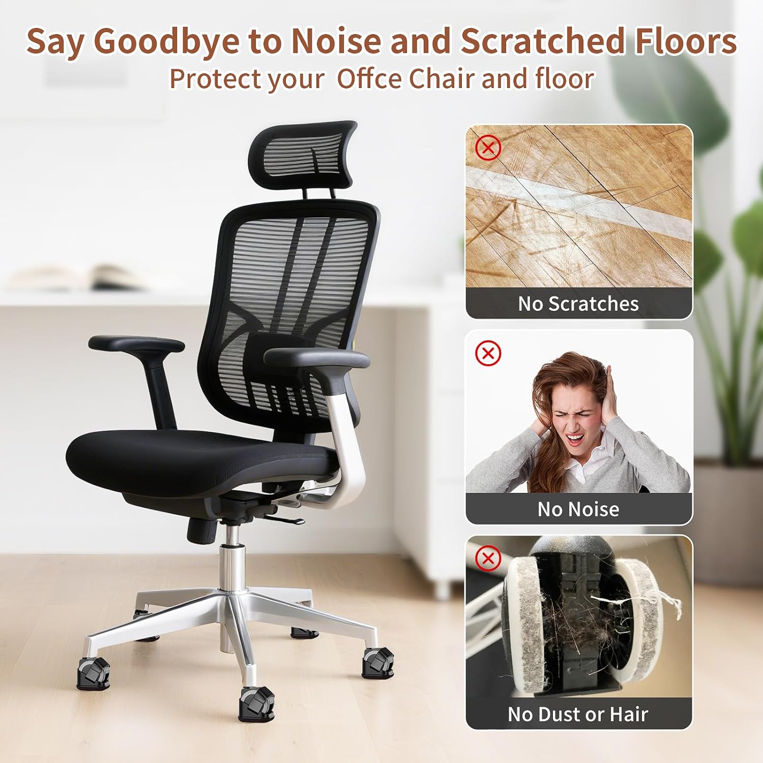 5PCS Chair Leg Protectors Offi - Furniture Hardware Feet 评论和价格