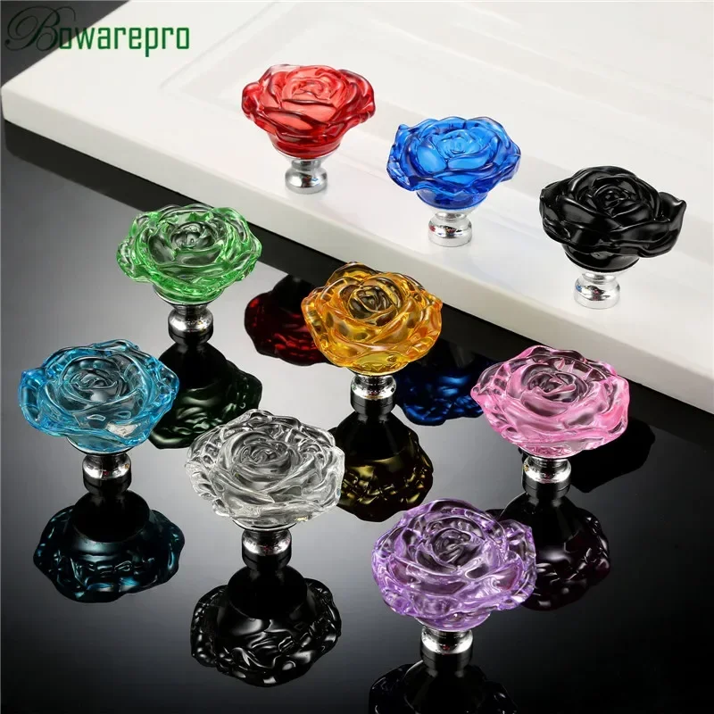 bowarepro 50MM Crystal Rose Gl - Furniture Hardware Knobs 评论和价格