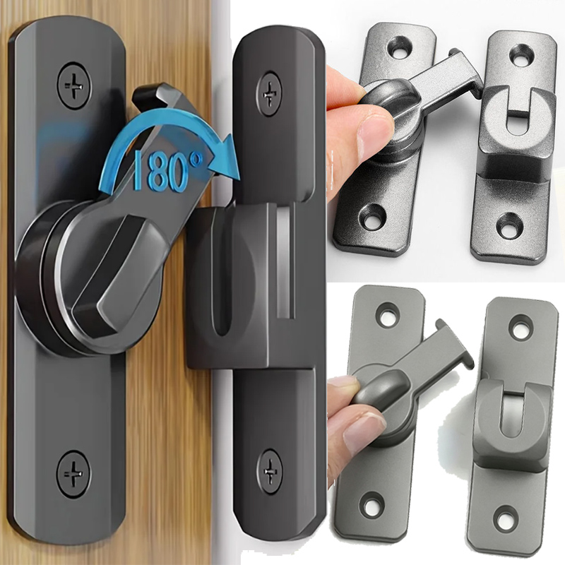 90/180° Rotate Door Lock Zinc  - Furniture Sliding Door Hardware 评论和价格