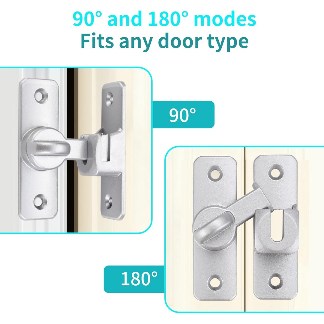 Sliding Barn Door Lock, 90/180 - Furniture Sliding Door Hardware 评论和价格