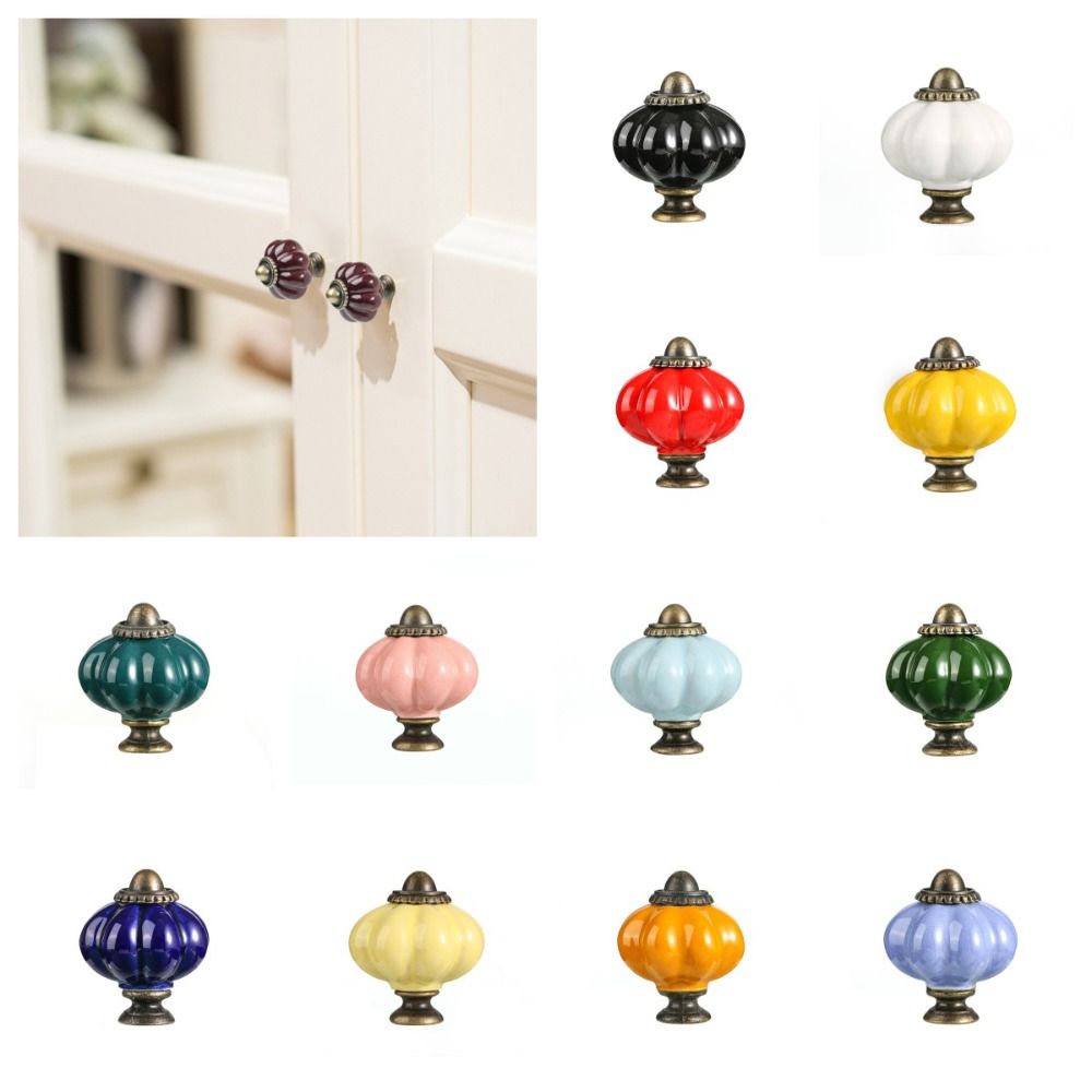Simple Single Hole Ceramic Pum - Furniture Hardware Knobs 评论和价格