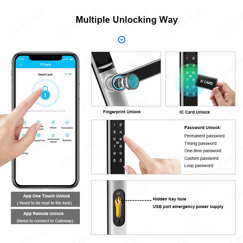 TTLock App Smart Aluminum Door - Furniture Sliding Door Hardware 评论和价格